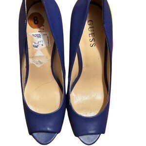 Guess Blue Heels Size 8